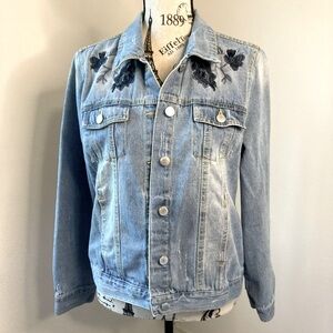 Jade & Ivory Embroidered Denim Jacket, Sz M